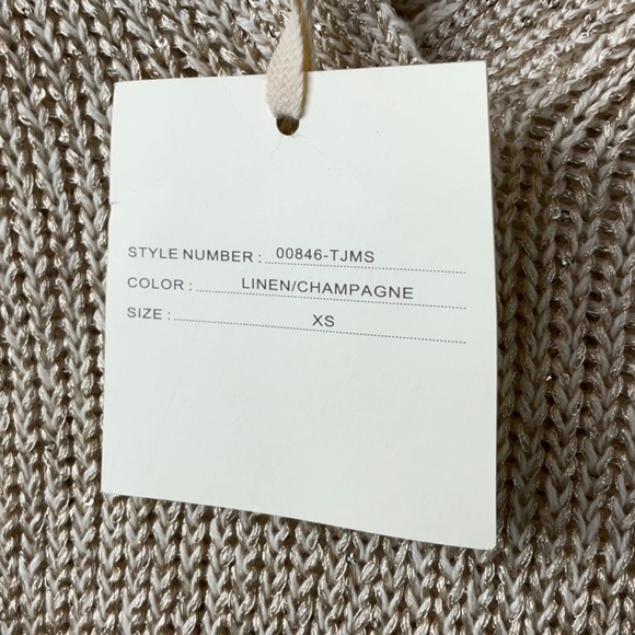 Marled - Open Collar Tan Sweater Size XS - Picture 5 of 15